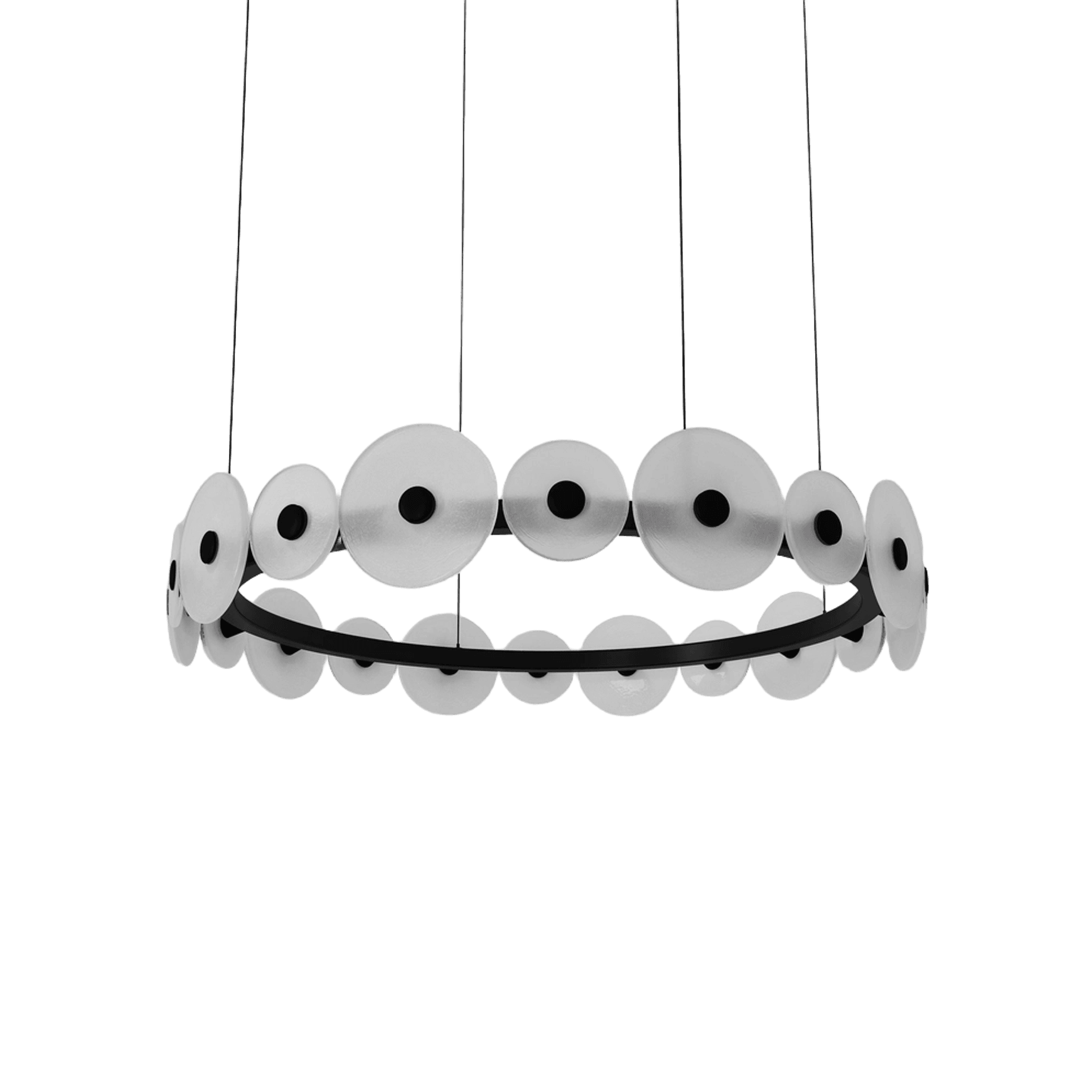 Coral Ring Pendant (20) - Frosted Glass