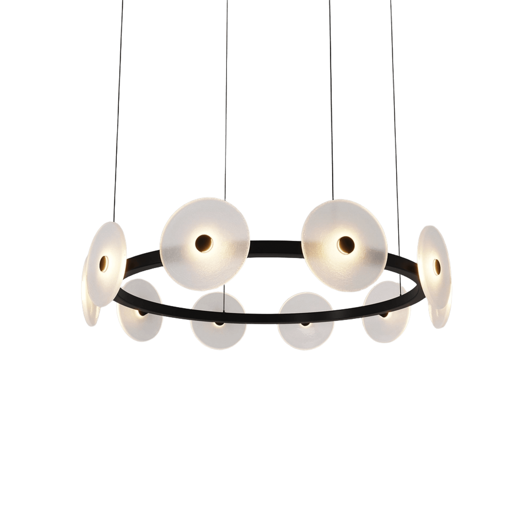 Coral Ring Pendant (10) - Frosted Glass