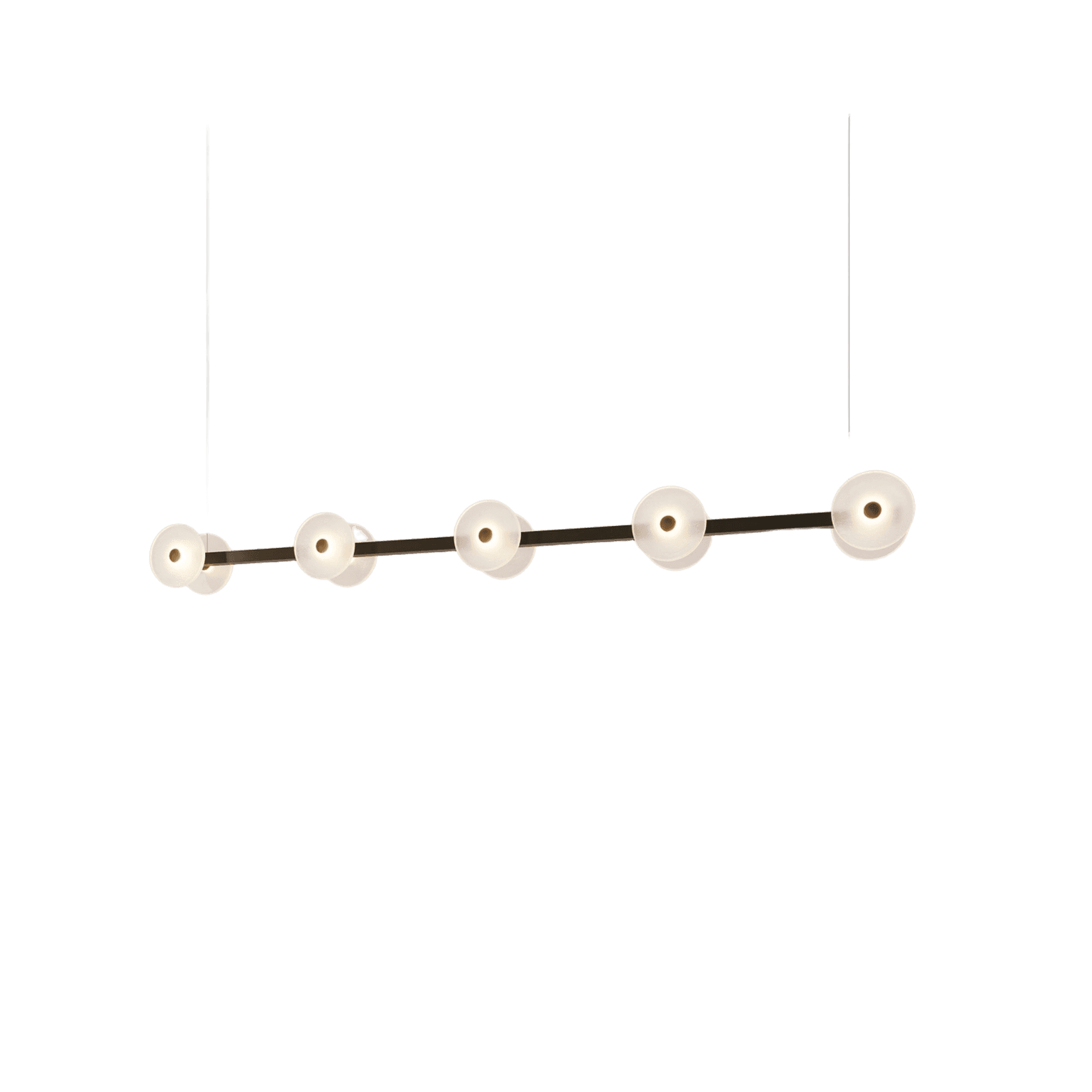 Coral Linear Bar Pendant - Frosted Glass