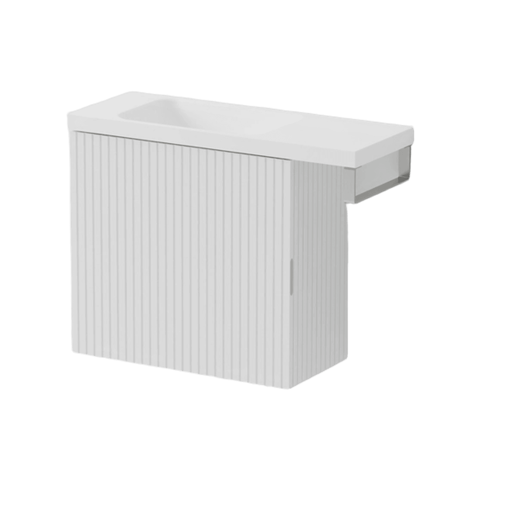 Aria 550 WC Vanity with Offset 700 Basin & Towel Rail
