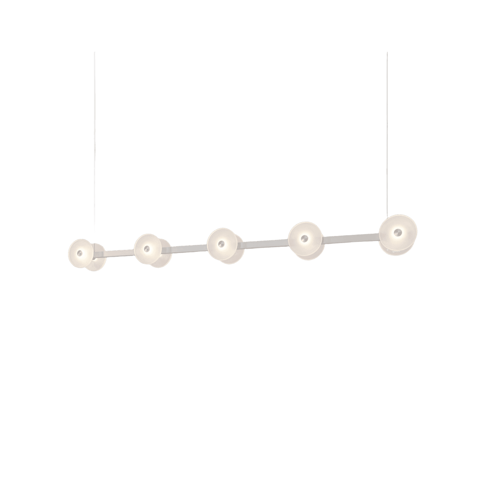 Coral Linear Bar Pendant - Frosted Glass
