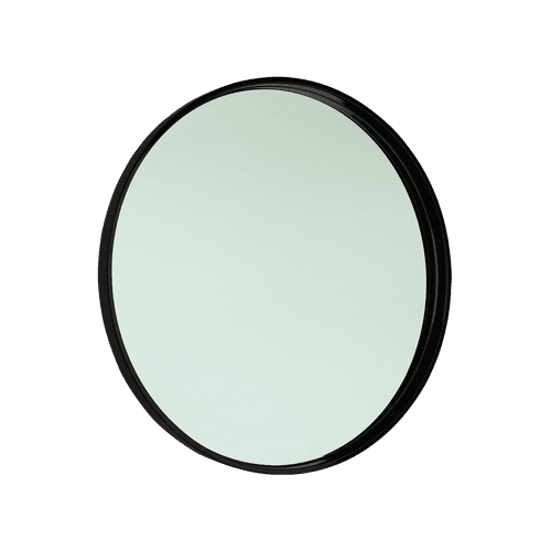 700mm Matte Black Round Mirror