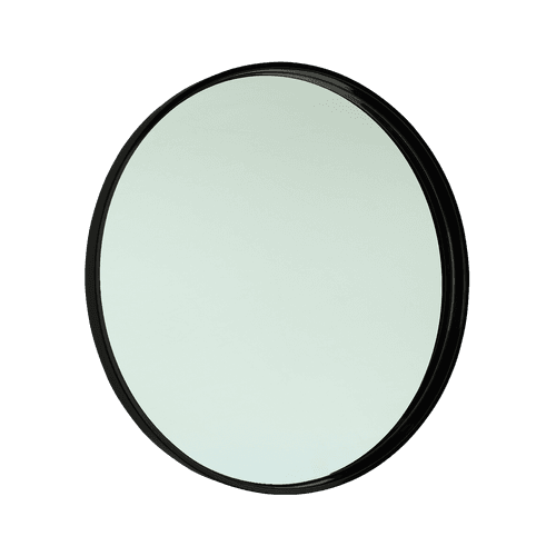 850mm Matte Black Round Mirror