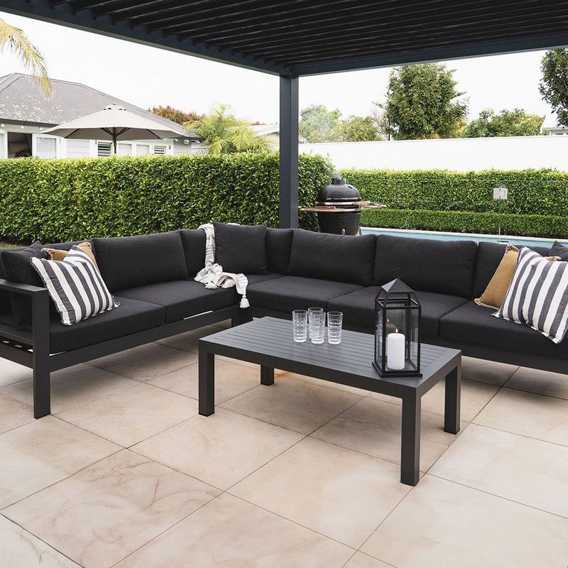 Sandpiper 2.0 Outdoor Corner Sofa Set With Coffee Table - 6 Seat