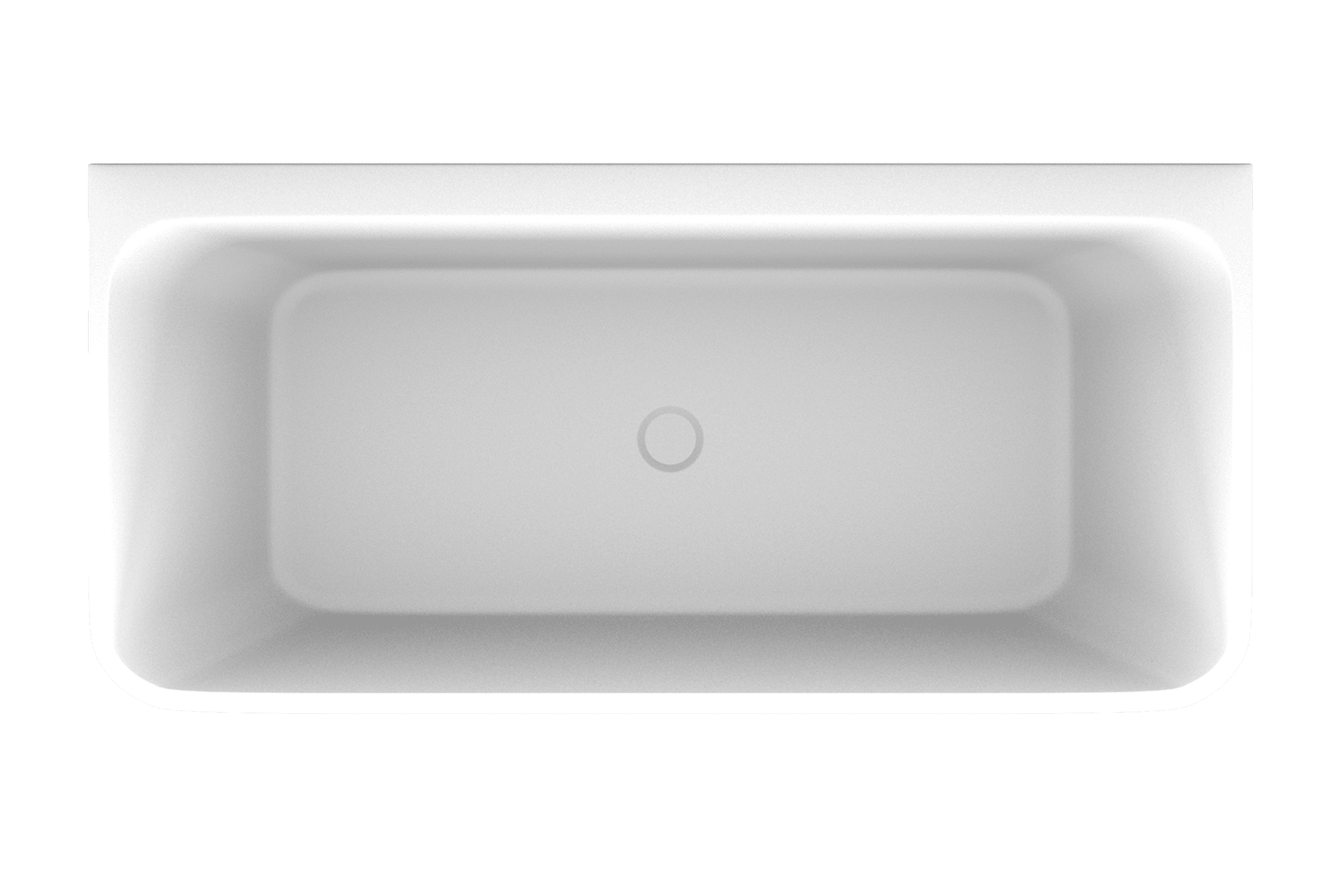 'The Smith' Bath 1700mm Back To Wall Matte White Acrylic