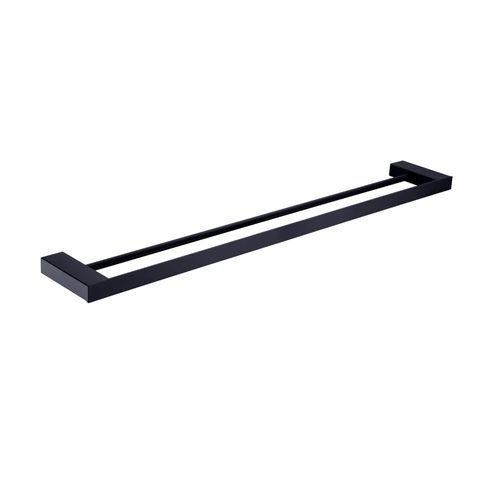 Celia Double Towel Rail 600mm Matte Black