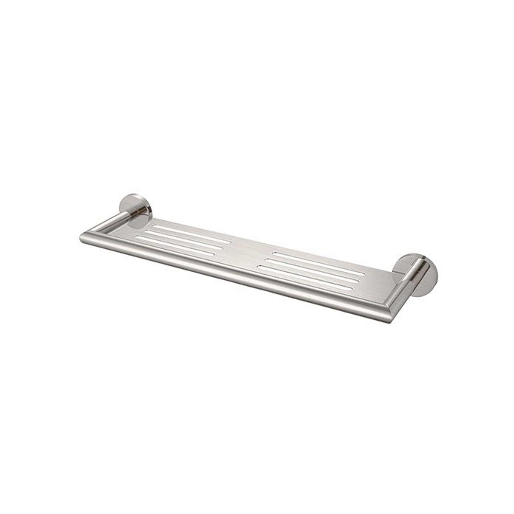 Dolce Metal Shower Shelf Brushed Nickel