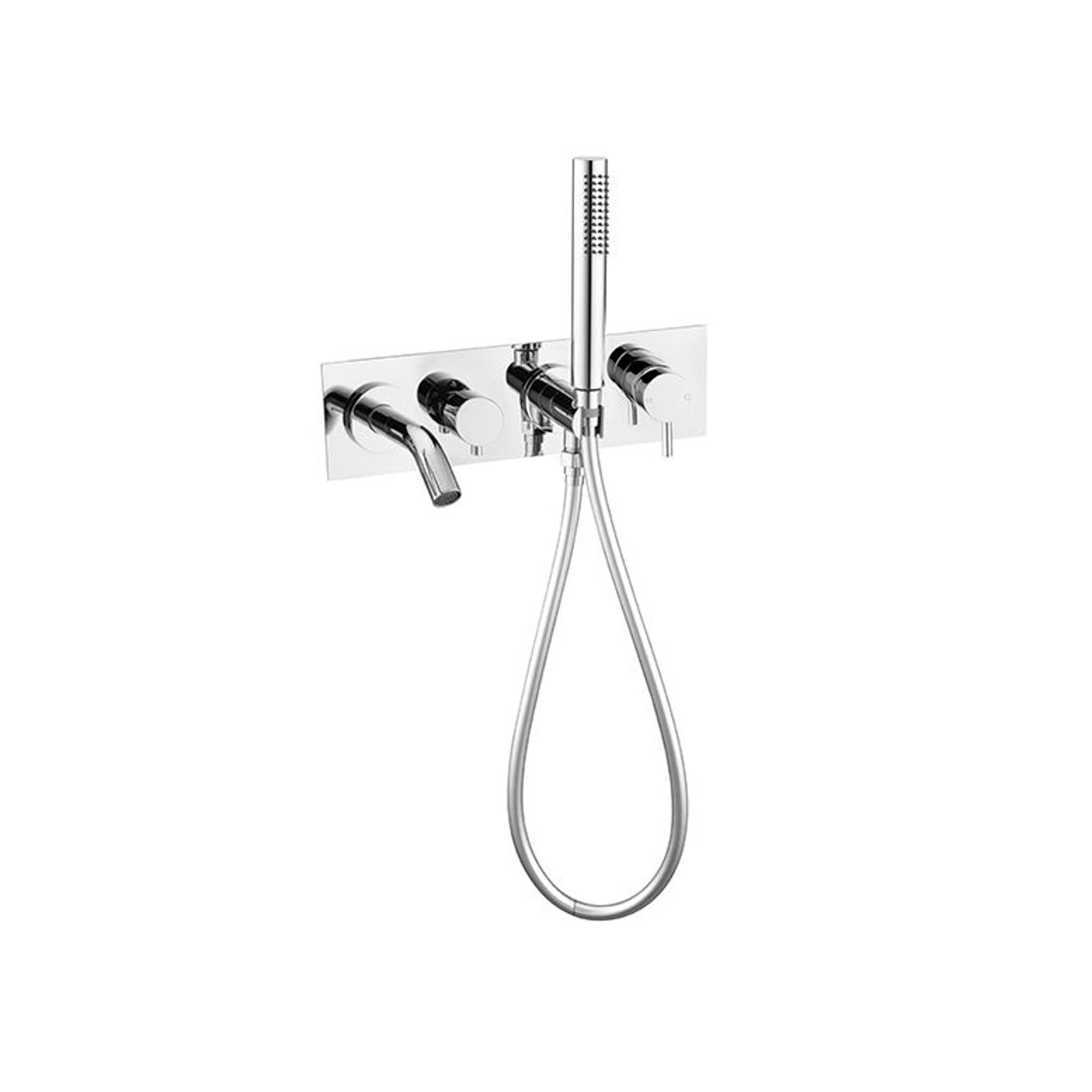 Mecca Wall Mount Bath Mixer With Hand Shower Chrome