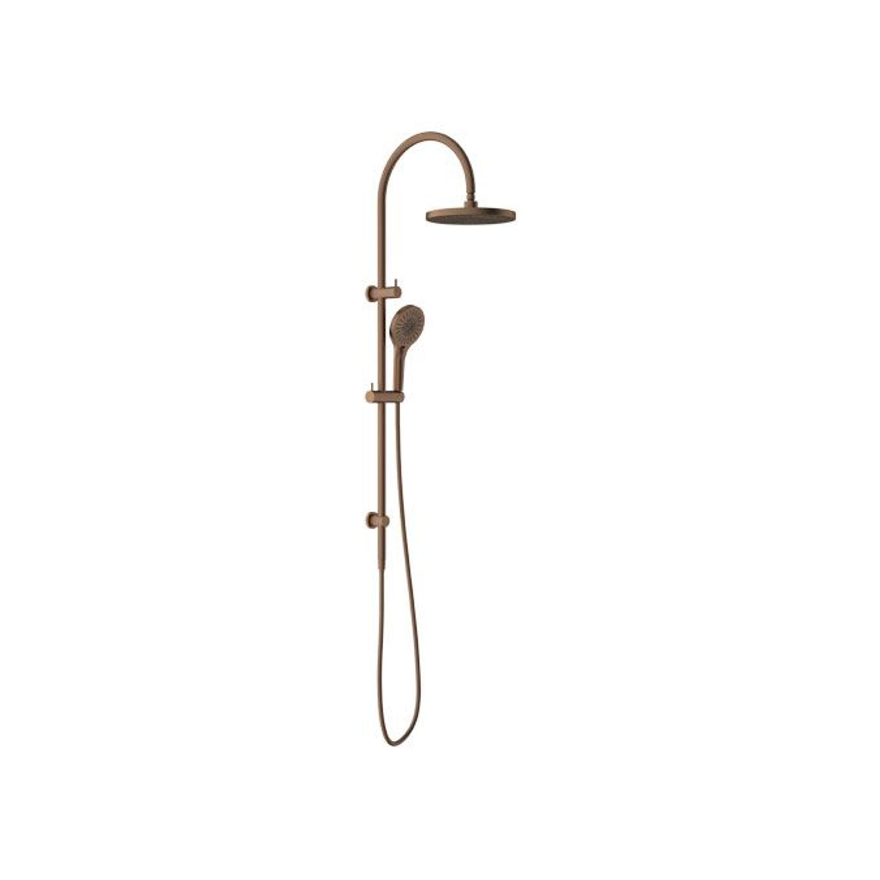 Opal Twin Shower Brushed Bronze