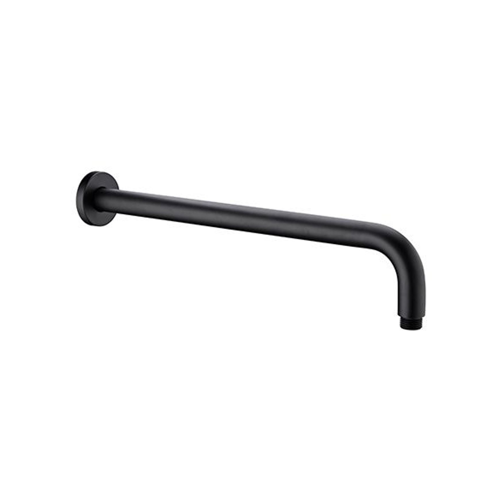Round Shower Arm 500mm Length Matte Black