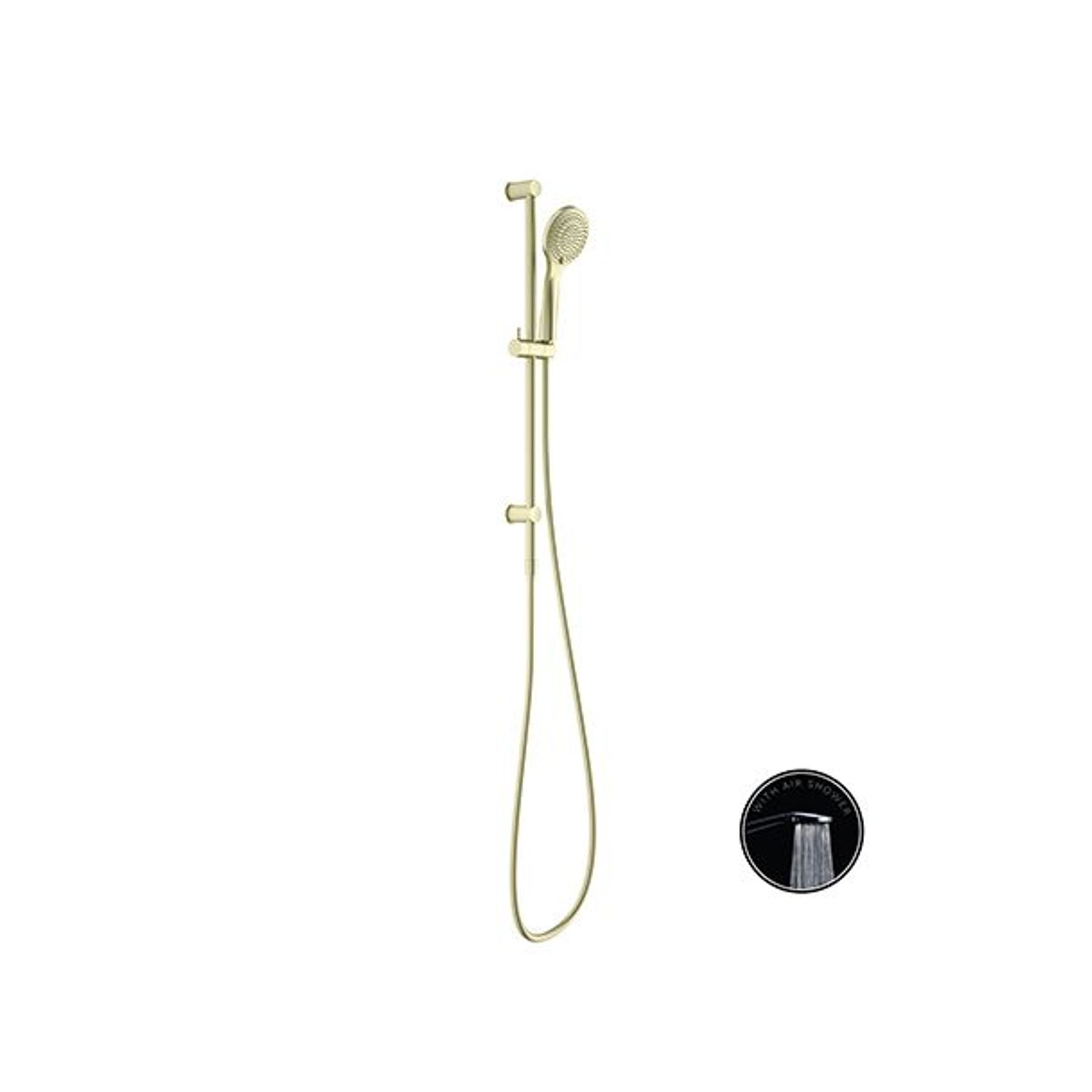 Opal Shower Rail With Air Shower Brushed Gold