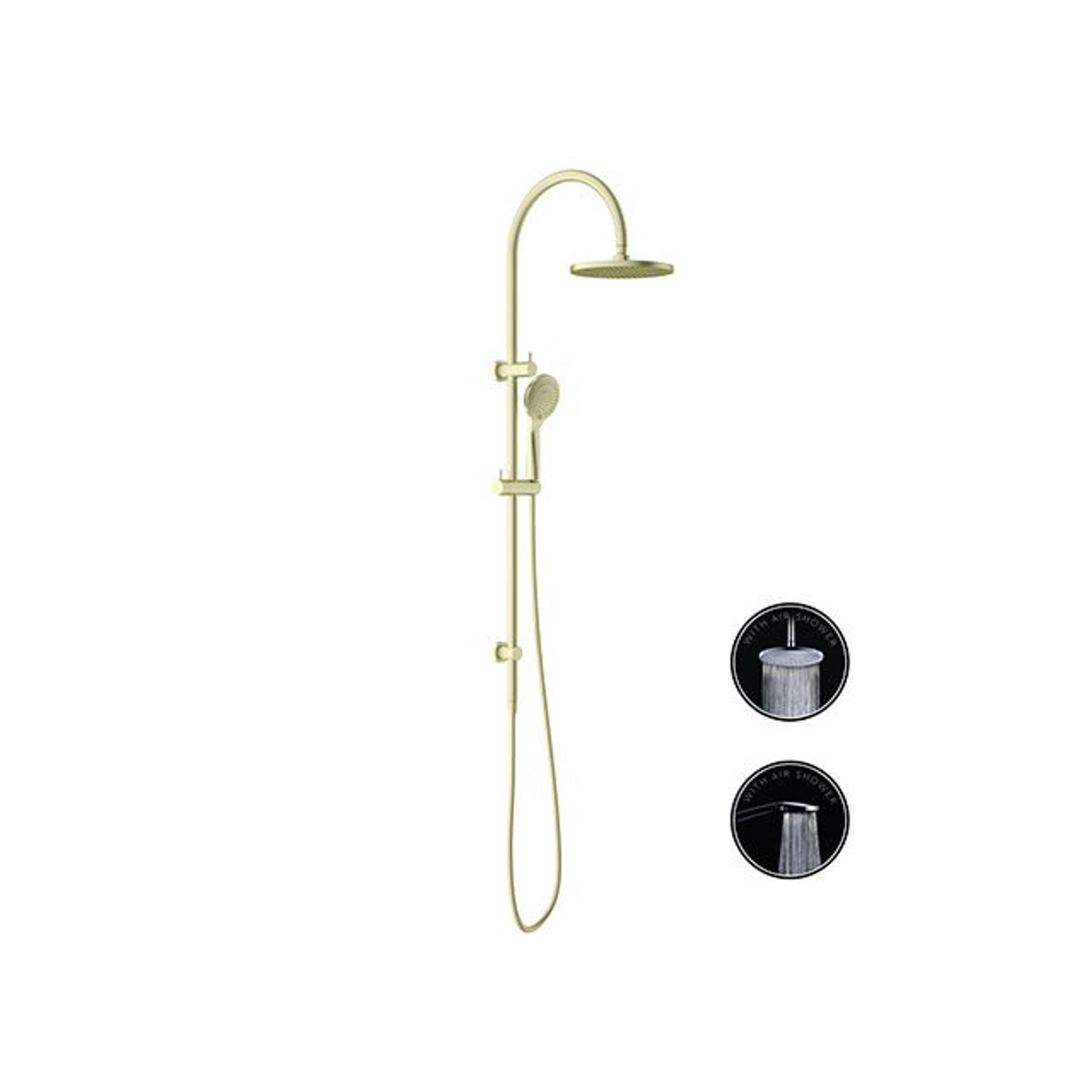 Opal Twin Shower With Air Shower Brushed Gold