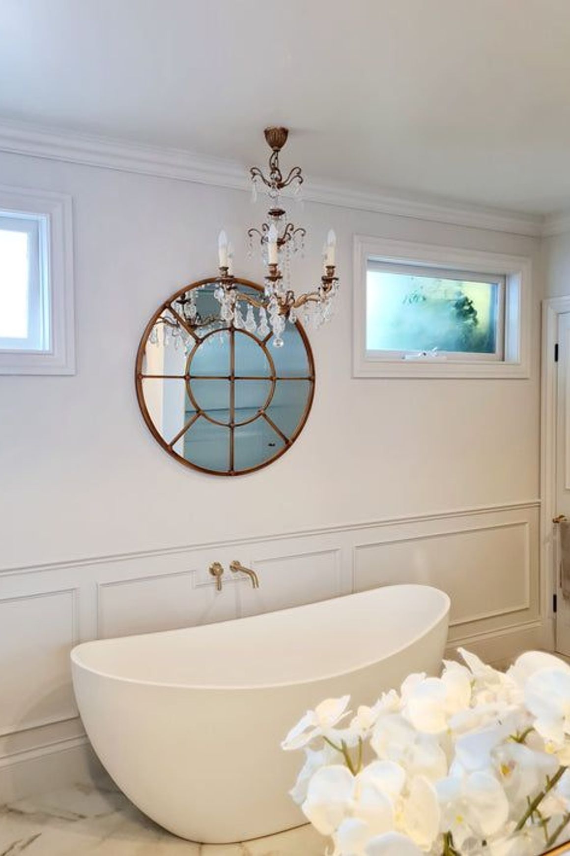 French Styled Round Mirror