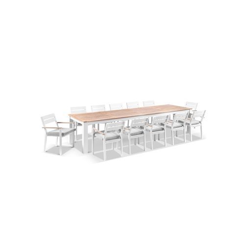 Balmoral Outdoor White Aluminium Table with Chairs