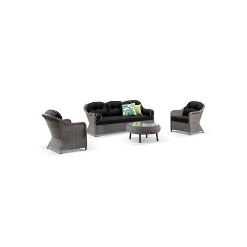 Plantation Outdoor Grey Lounge Set with Coffee Table