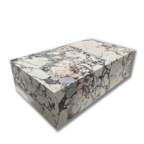 Block Coffee Table - Milky Blue Marble - Small | Natural Stone Co.