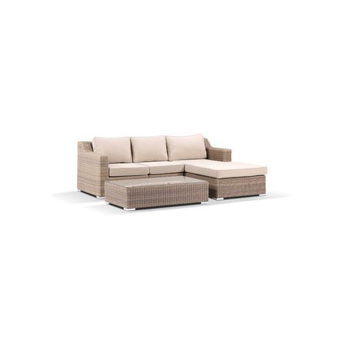 Milano Outdoor Wicker Chaise Lounge & Coffee Table