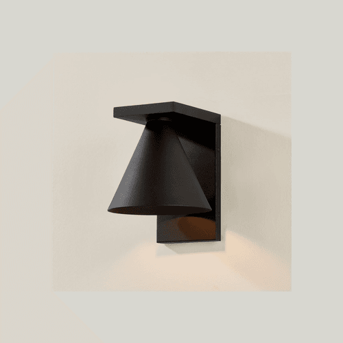 Tovan 1 Light Outdoor Wall Sconce - Large In Textured Black