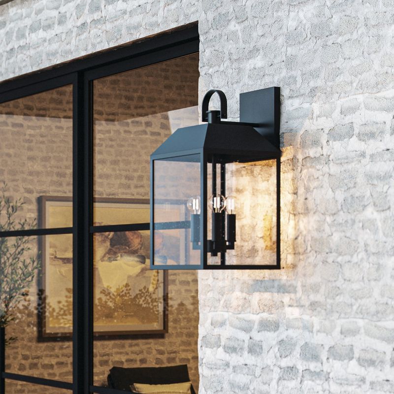 Brook 3 Light Outdoor Wall Lantern - Medium In Black