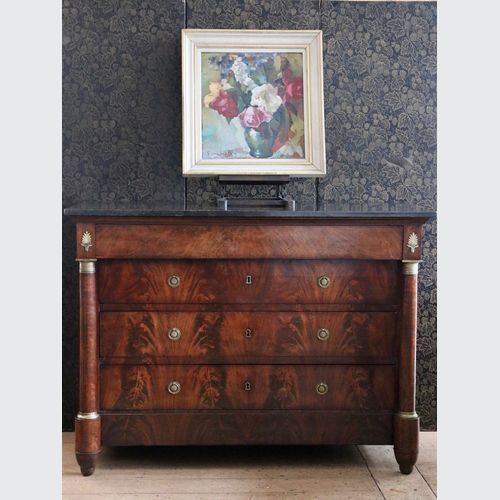 A French Flame Mahogany Empire Commode C.1820