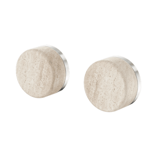 Serenity Wall Top Assembly With Rome Travertine Handle Brushed Nickel