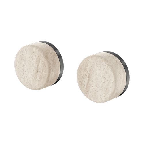 Serenity Wall Top Assembly With Rome Travertine Handle Gun Metal