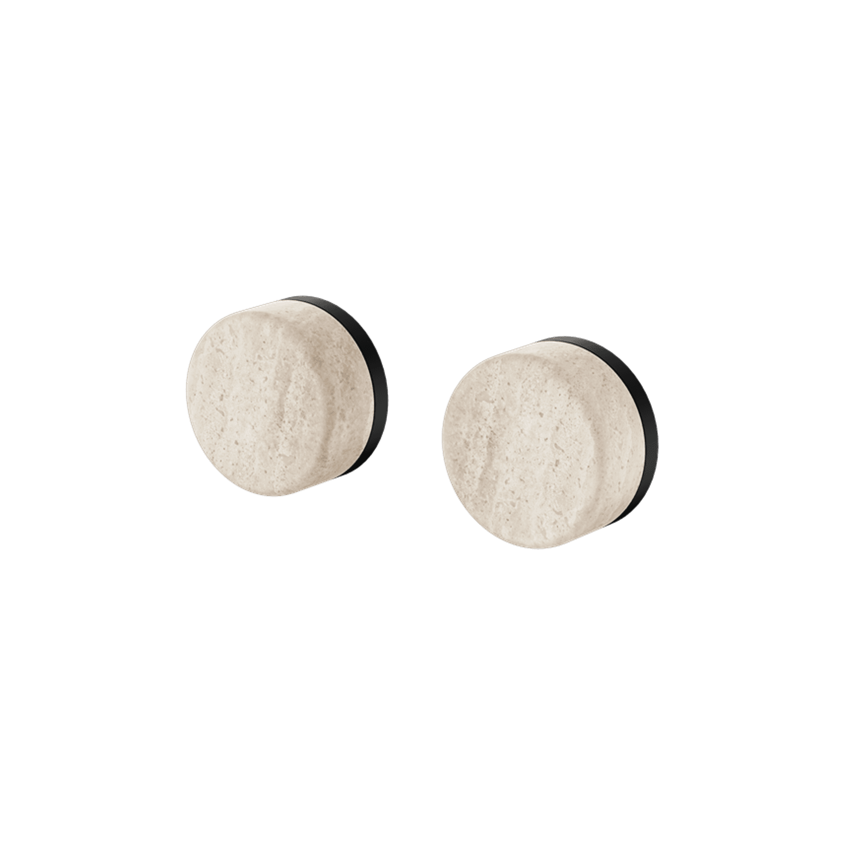 Serenity Wall Top Assembly With Rome Travertine Handle Matte Black