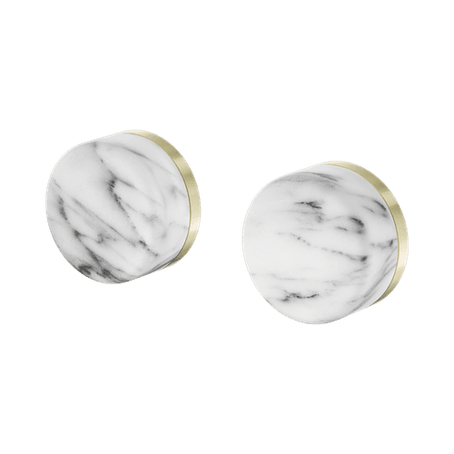 Serenity Wall Top Assembly With Arabescato Corchia Handle Brushed Gold