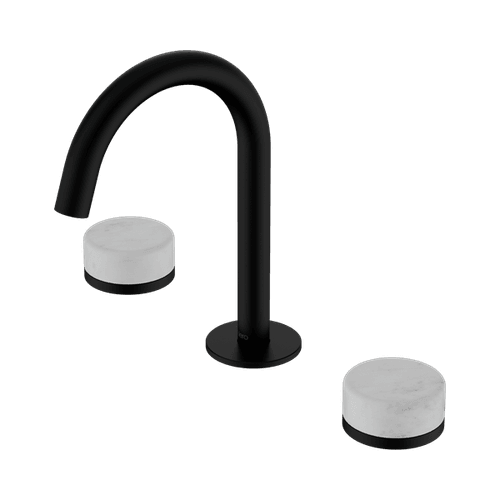 Serenity Basin Set Arc Spout With Carrara Handle Matte Black
