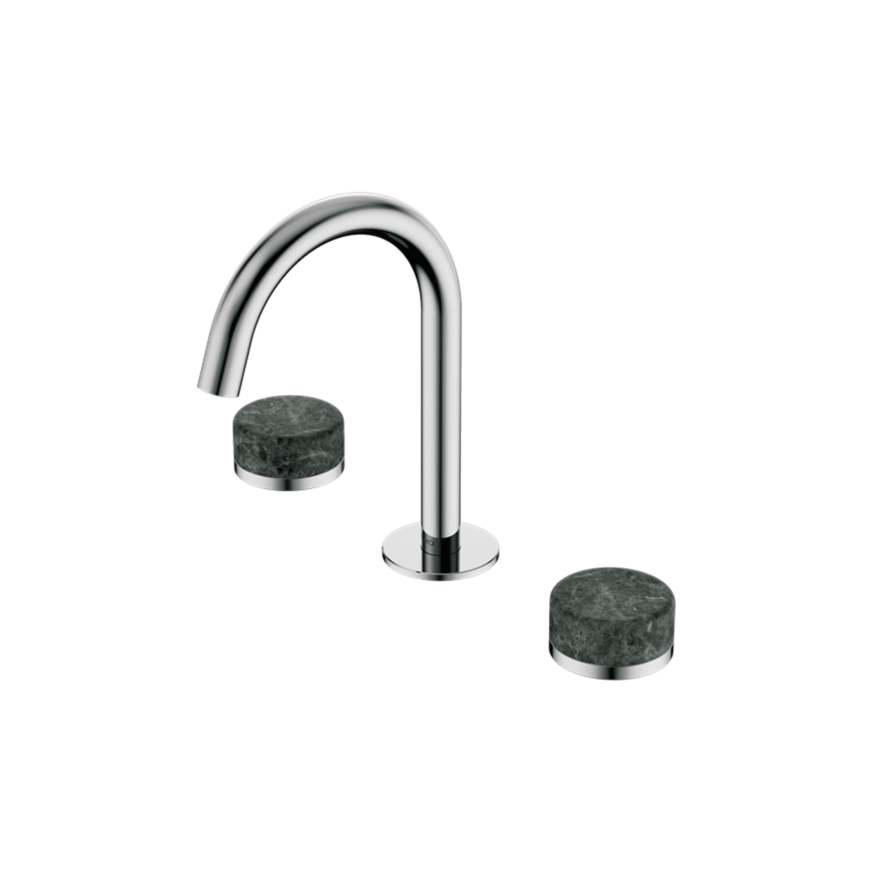 Serenity Basin Set Arc Spout With Verde Alpi Handle Chrome