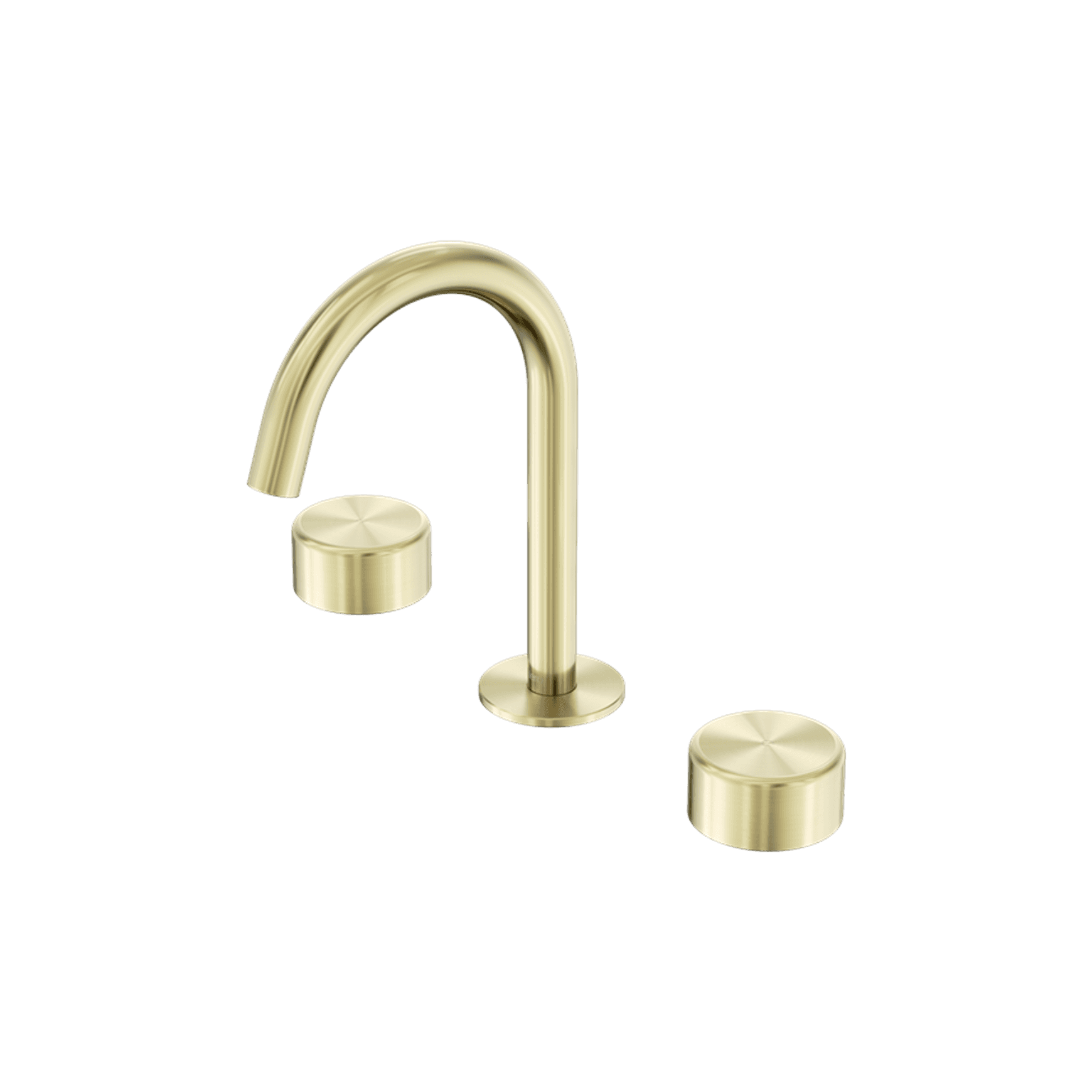 Serenity Basin Set Arc Spout With Metal Handle Brushed Gold