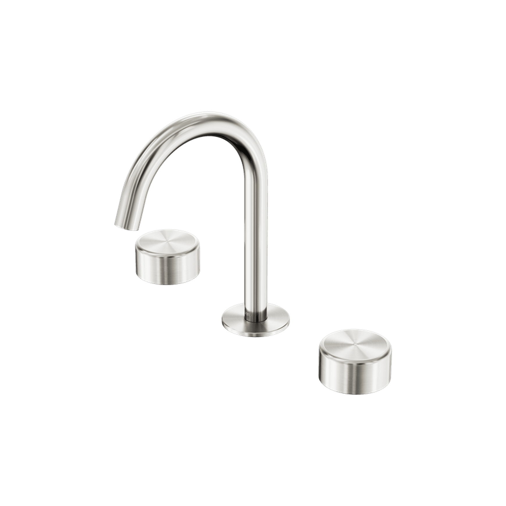 Serenity Basin Set Arc Spout With Metal Handle Brushed Nickel