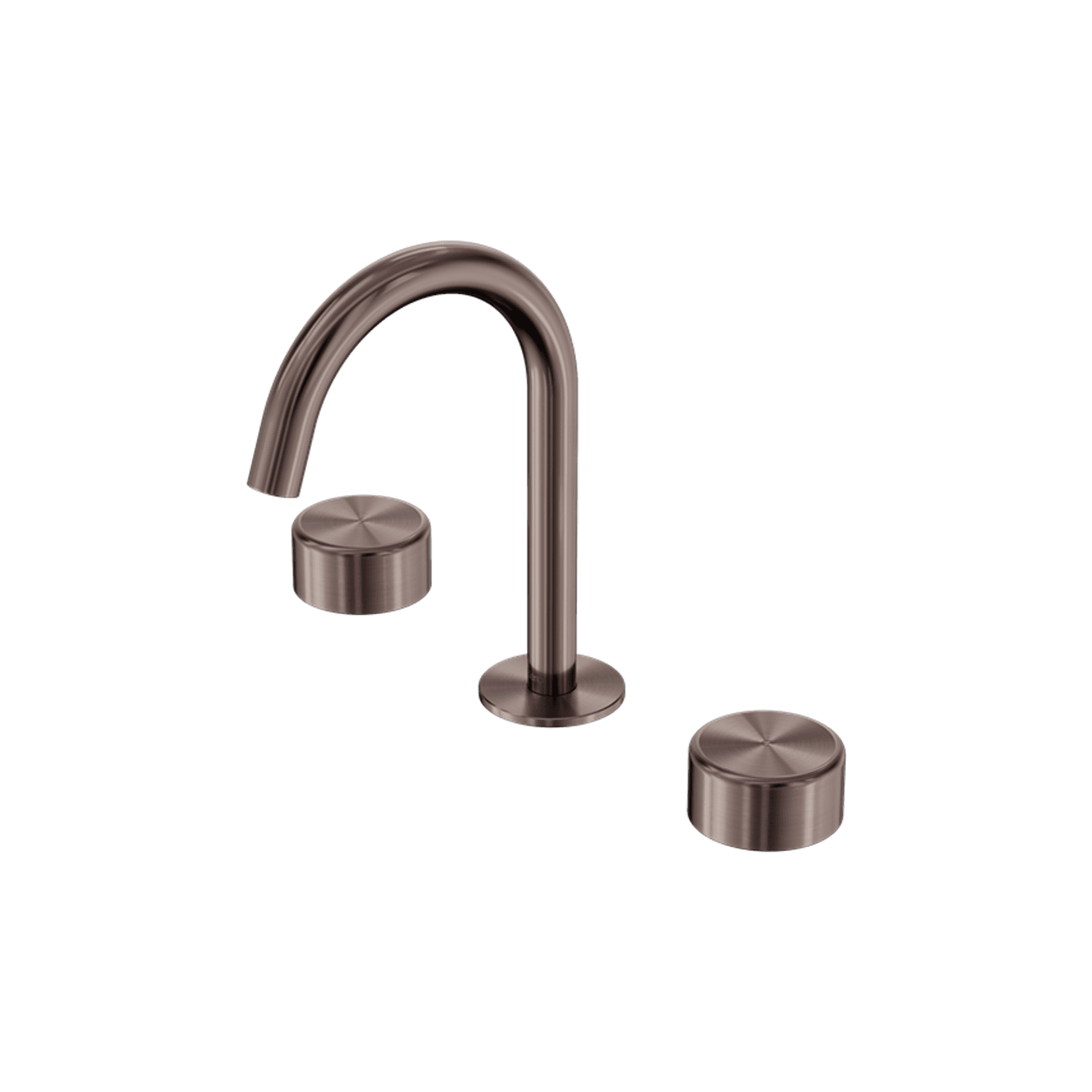 Serenity Basin Set Arc Spout With Metal Handle Brushed Bronze
