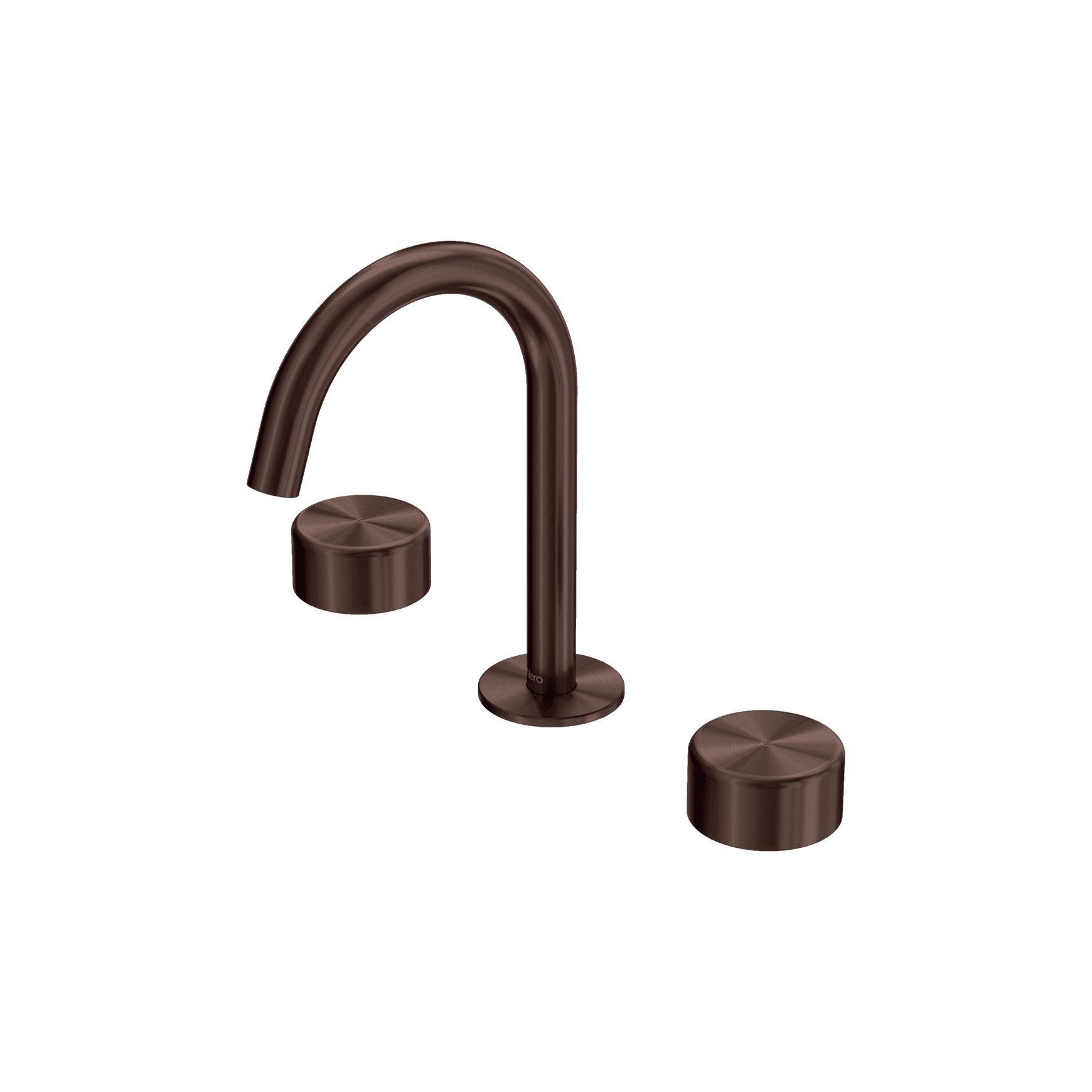 Serenity Basin Set Arc Spout With Metal Handle Rome Bronze