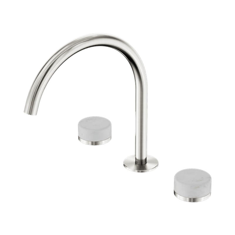 Serenity Bath/Kitchen Set Arc Spout With Carrara Handle Brushed Nickel