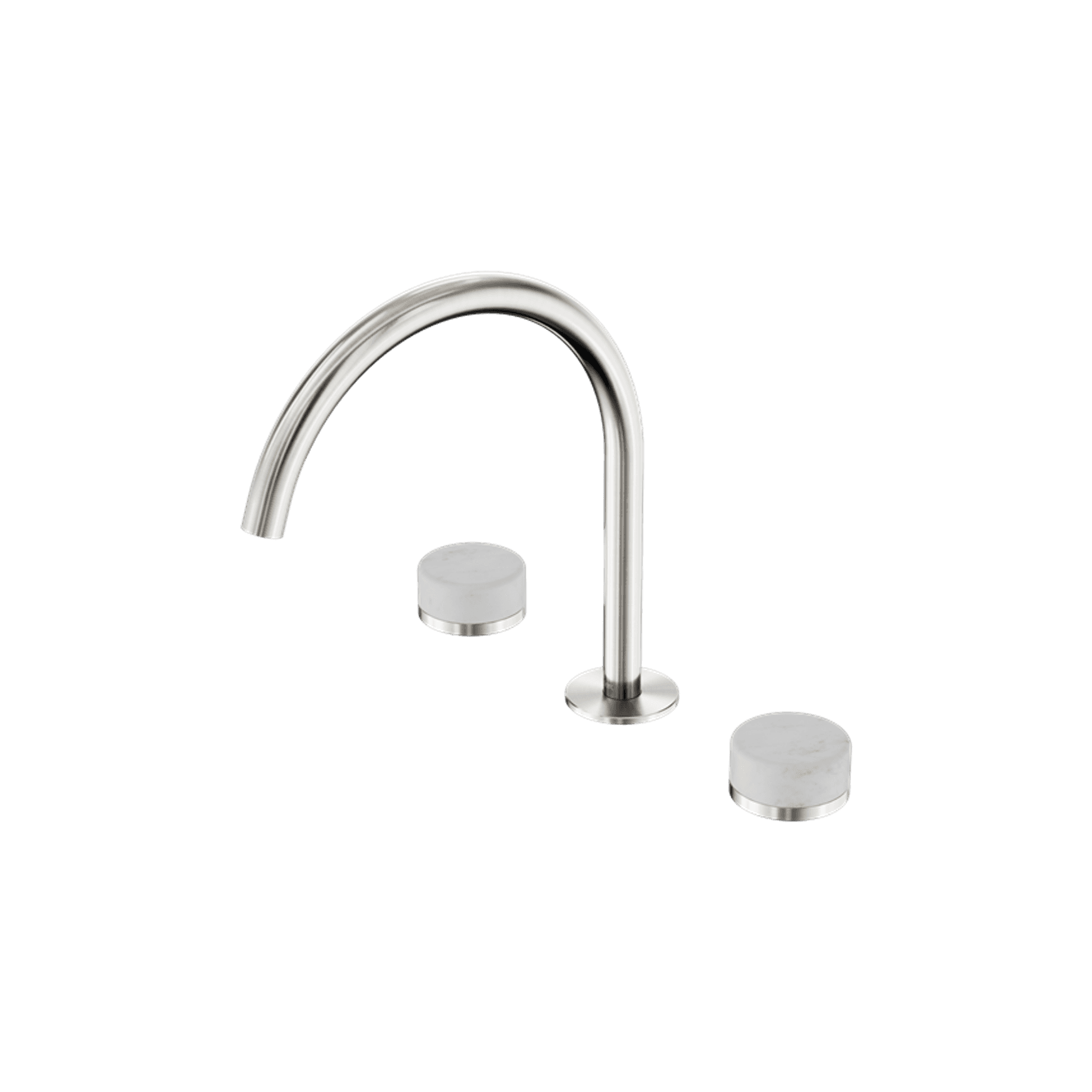 Serenity Bath/Kitchen Set Arc Spout With Carrara Handle Brushed Nickel