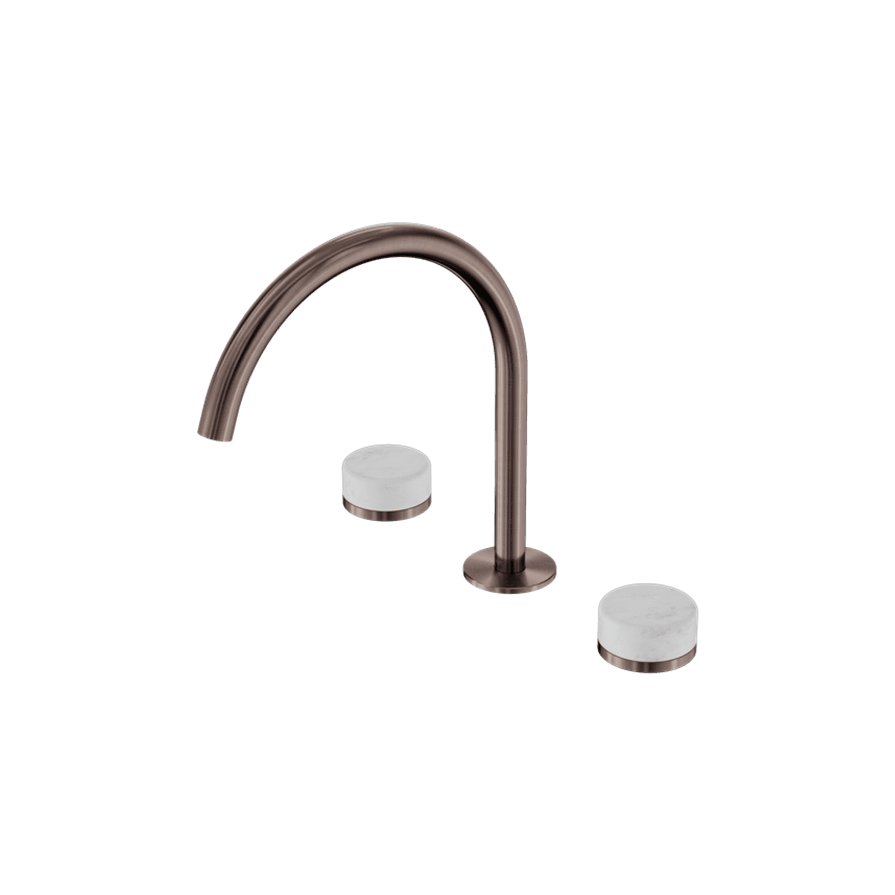 Serenity Bath/Kitchen Set Arc Spout With Carrara Handle Brushed Bronze