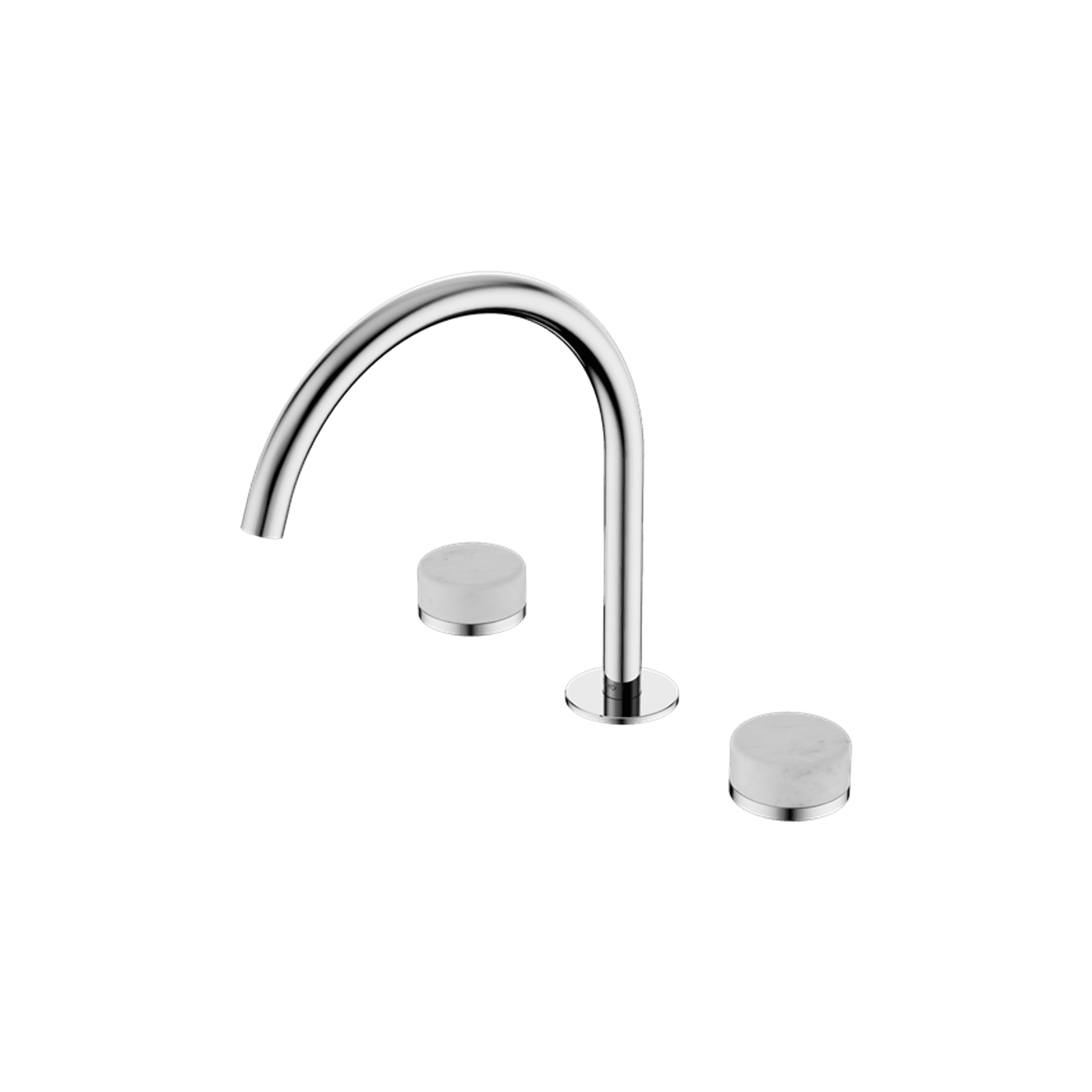Serenity Bath/Kitchen Set Arc Spout With Carrara Handle Chrome