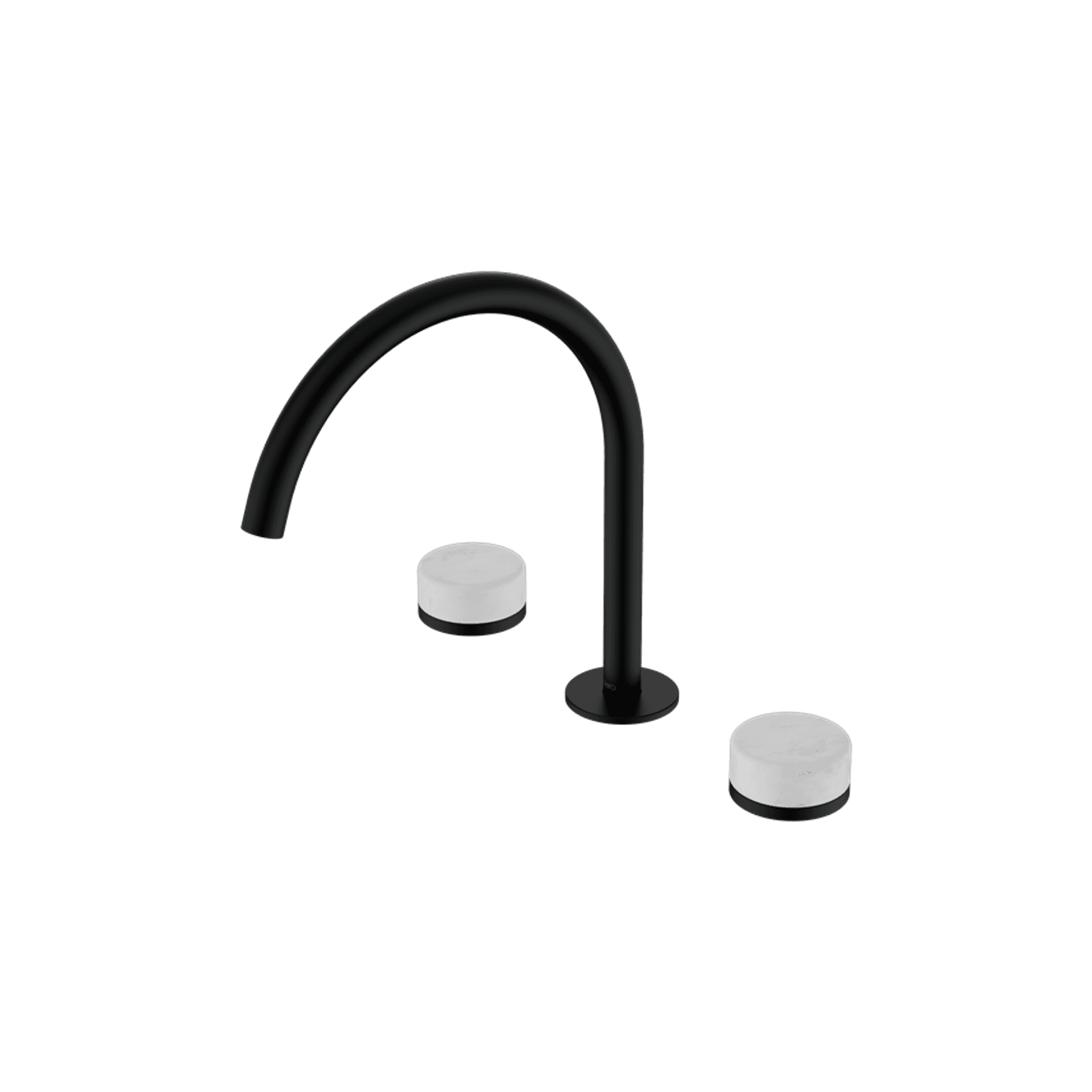Serenity Bath/Kitchen Set Arc Spout With Carrara Handle Matte Black