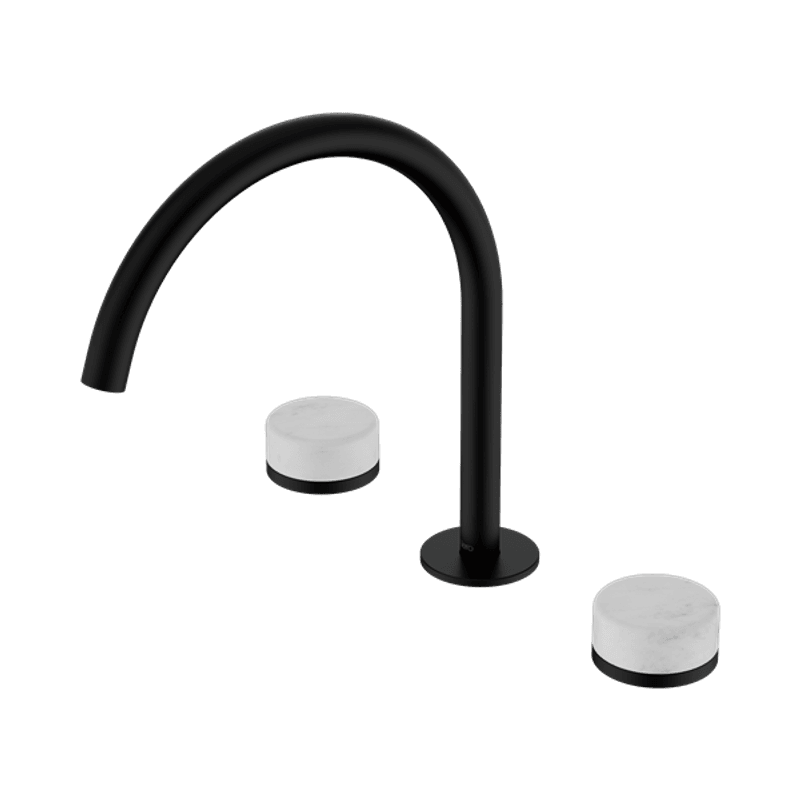 Serenity Bath/Kitchen Set Arc Spout With Carrara Handle Matte Black