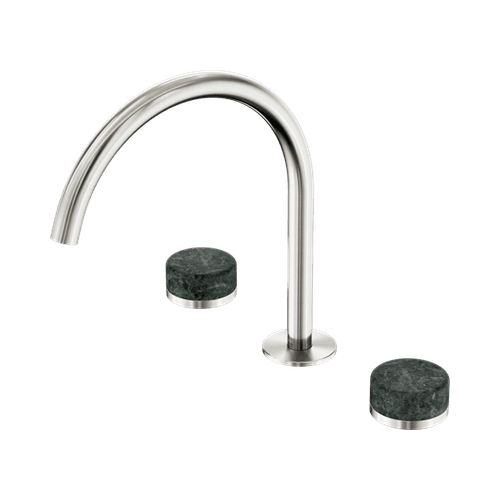 Serenity Bath/Kitchen Set Arc Spout With Verde Alpi Handle Brushed Nickel
