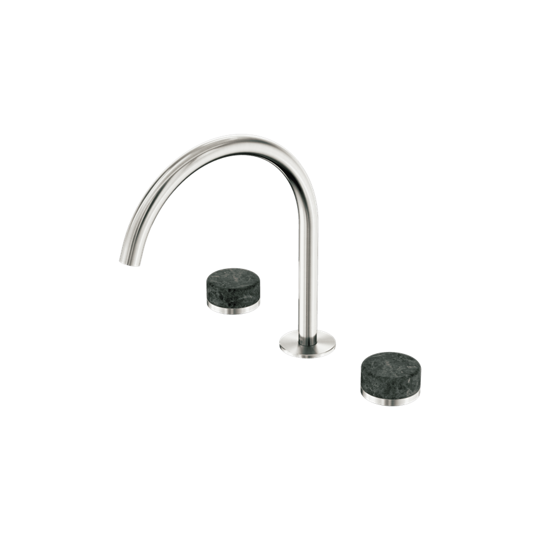 Serenity Bath/Kitchen Set Arc Spout With Verde Alpi Handle Brushed Nickel