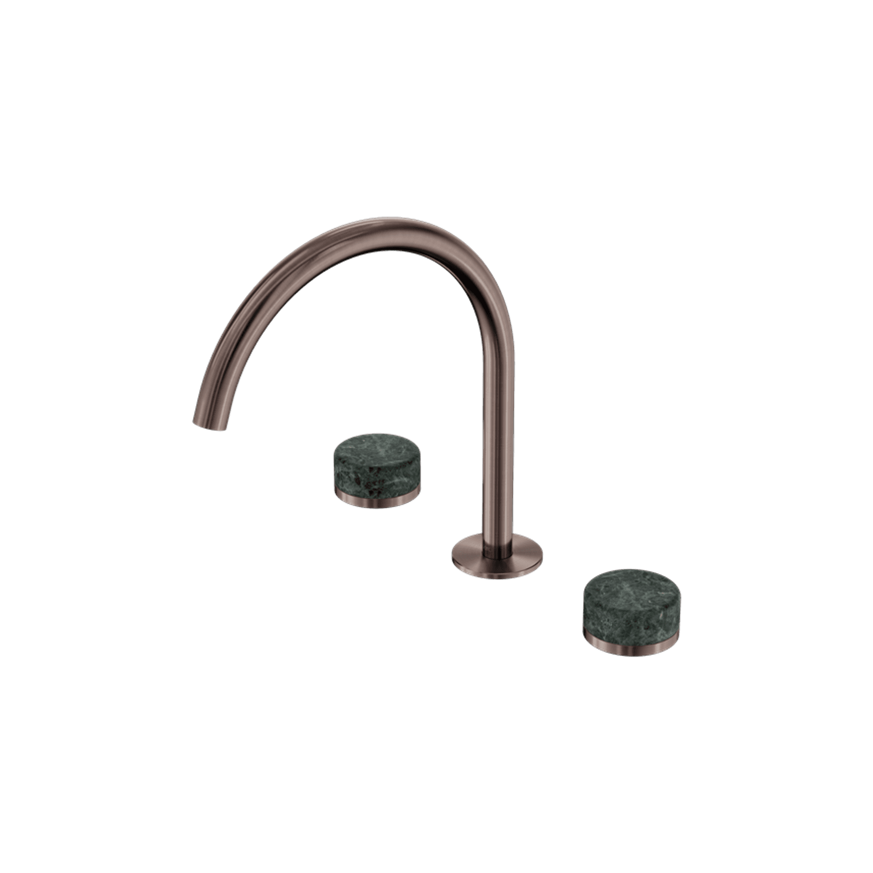 Serenity Bath/Kitchen Set Arc Spout With Verde Alpi Handle Brushed Bronze