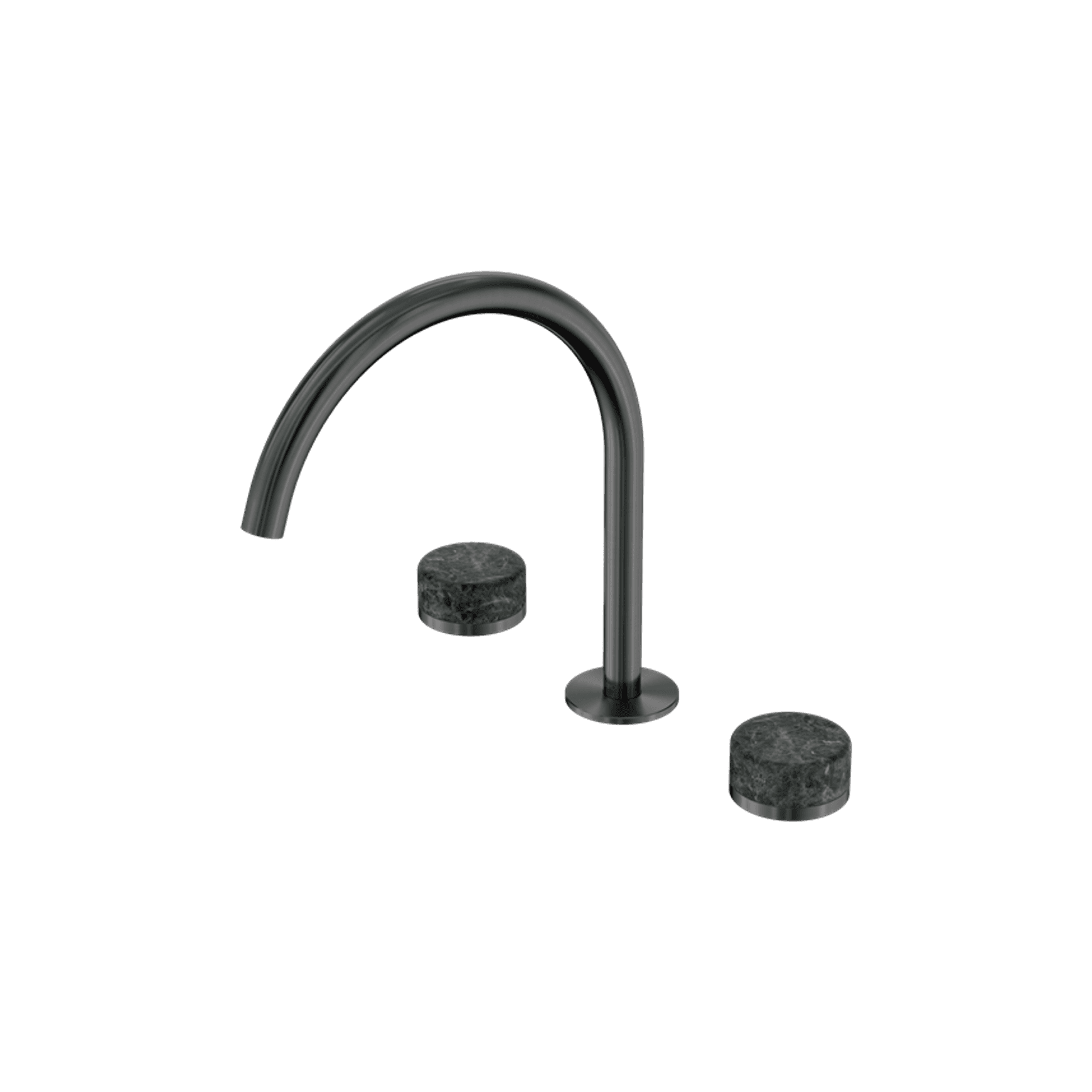 Serenity Bath/Kitchen Set Arc Spout With Verde Alpi Handle Gun Metal