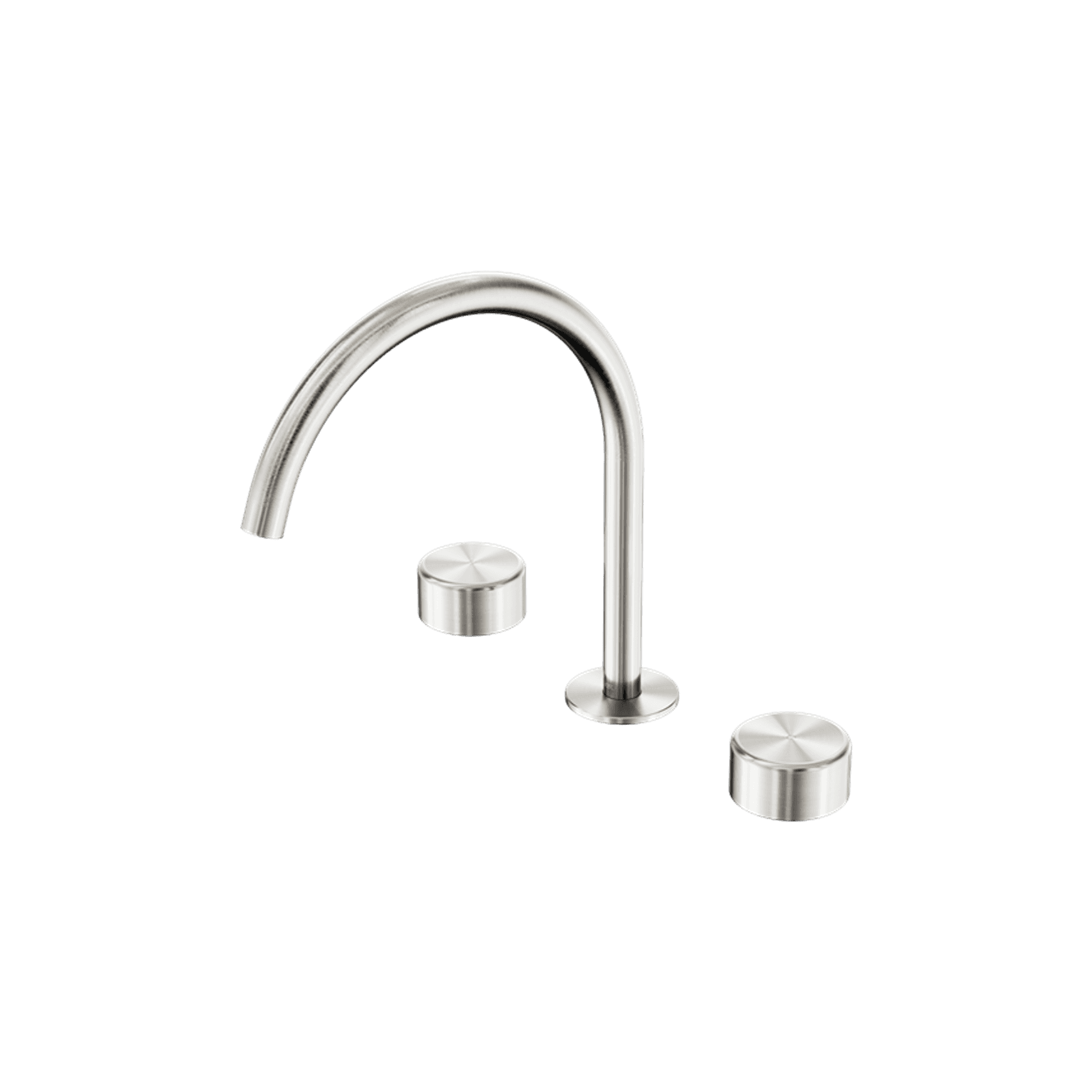 Serenity Bath/Kitchen Set Arc Spout With Metal Handle Brushed Nickel