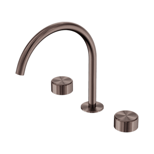 Serenity Bath/Kitchen Set Arc Spout With Metal Handle Brushed Bronze