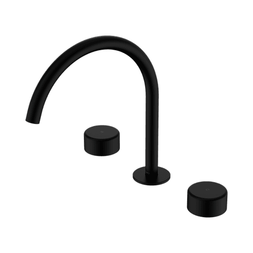 Serenity Bath/Kitchen Set Arc Spout With Metal Handle Matte Black