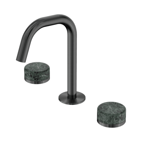 Serenity Basin Set Edge Spout With Verde Alpi Handle Gun Metal