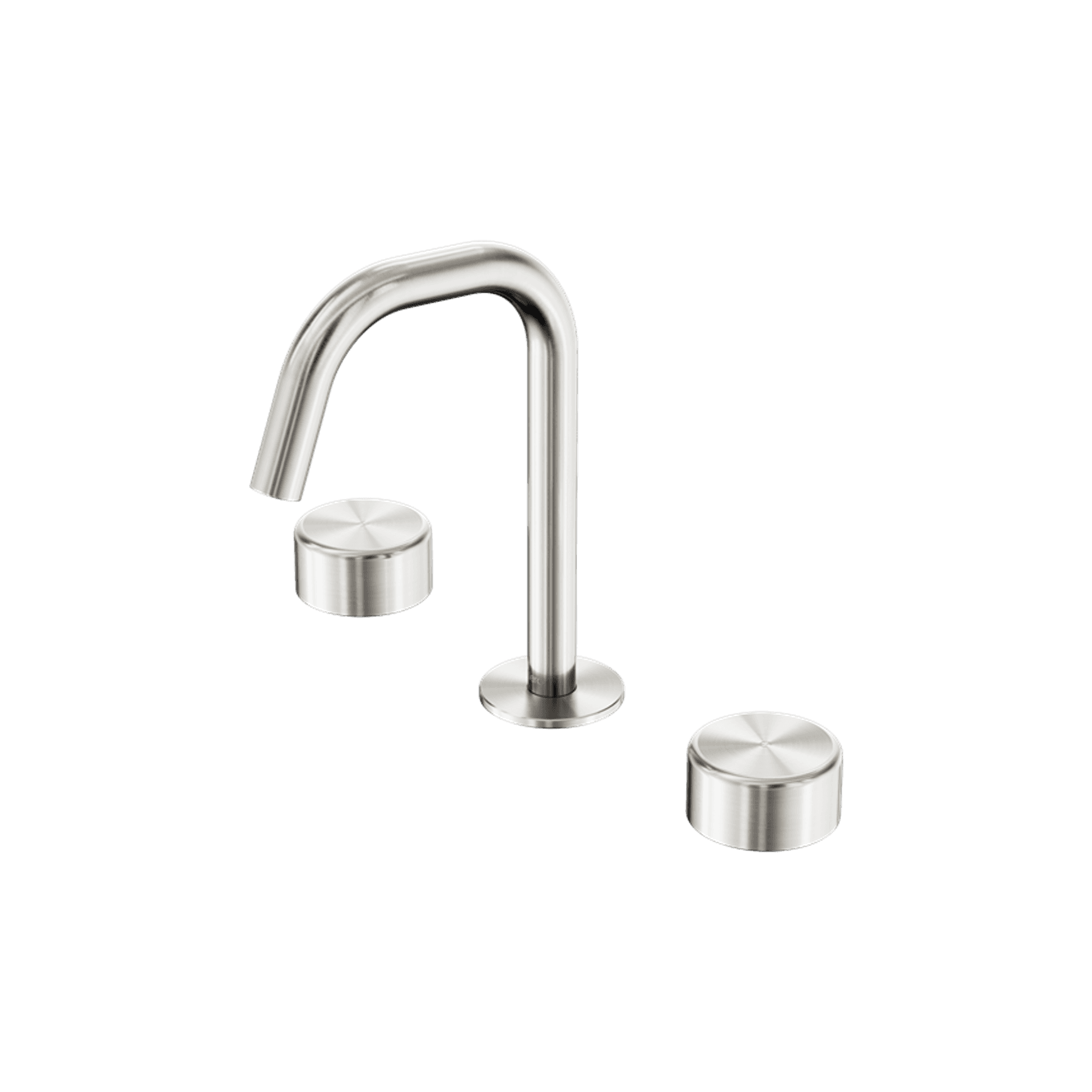 Serenity Basin Set Edge Spout With Metal Handle Brushed Nickel