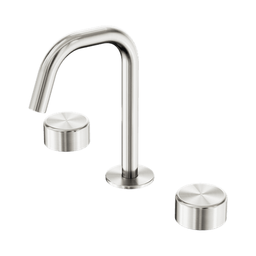Serenity Basin Set Edge Spout With Metal Handle Brushed Nickel